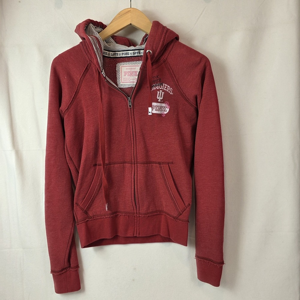 victoria's secret pink hoodie y2k iu red XS